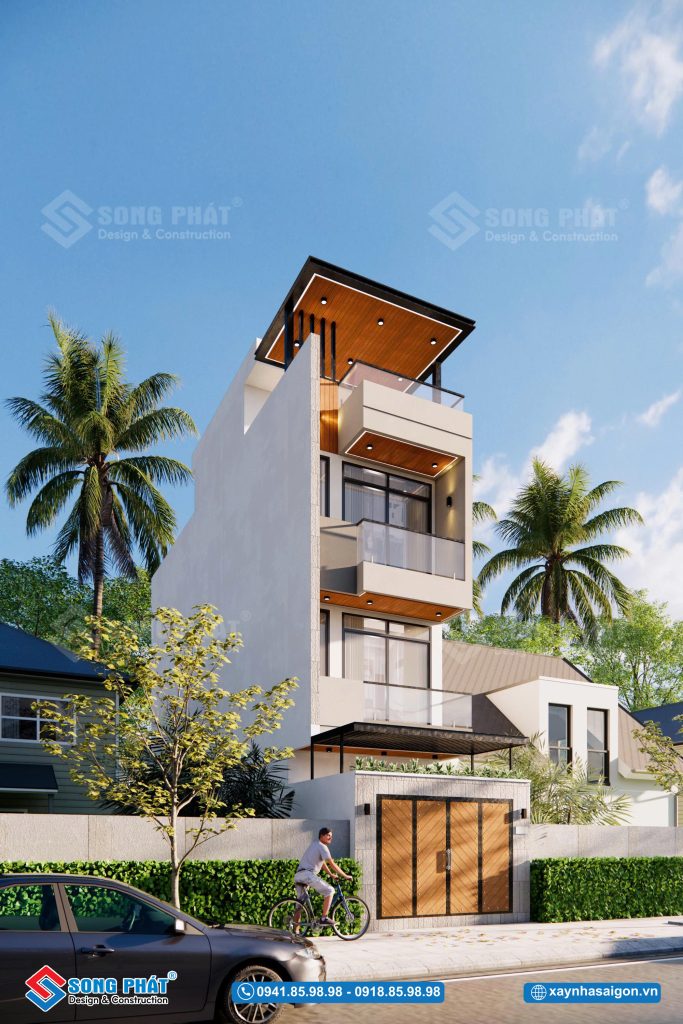 Góc nhìn khác của mẫu nhà phố 4 tầng 4x14m