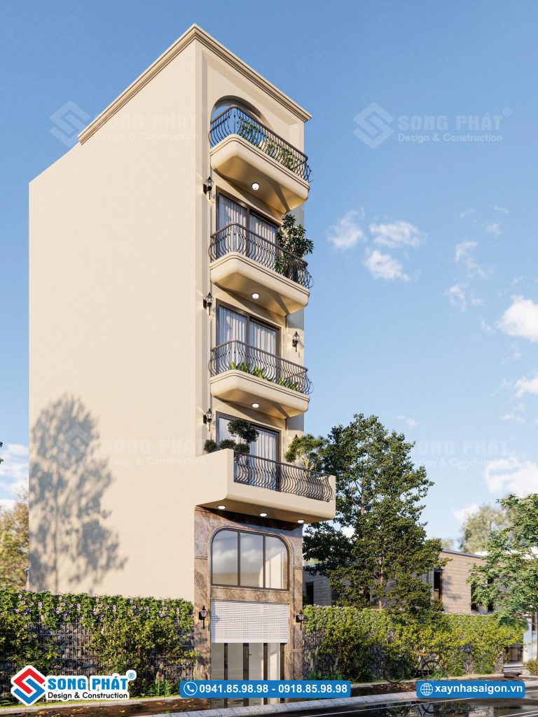 Một góc nhìn khác của nhà phố 6 tầng 4x11m