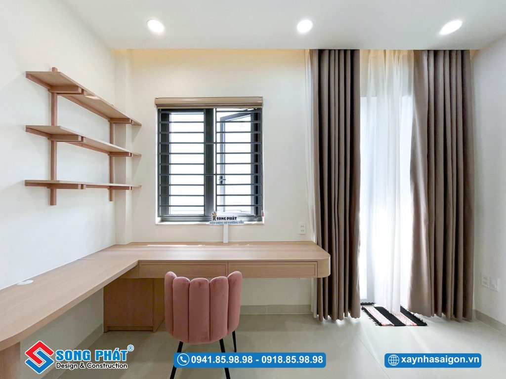 Không gian học và làm việc thông thoáng