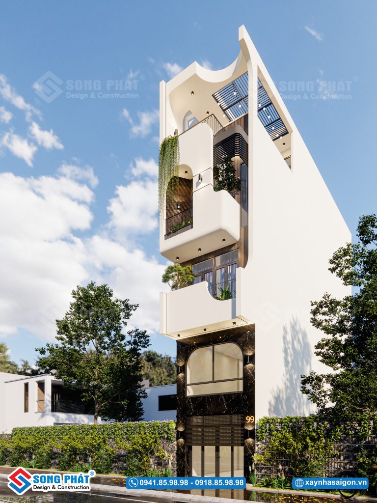 Một góc nhìn khác của nhà 4x16m5 5 phòng ngủ