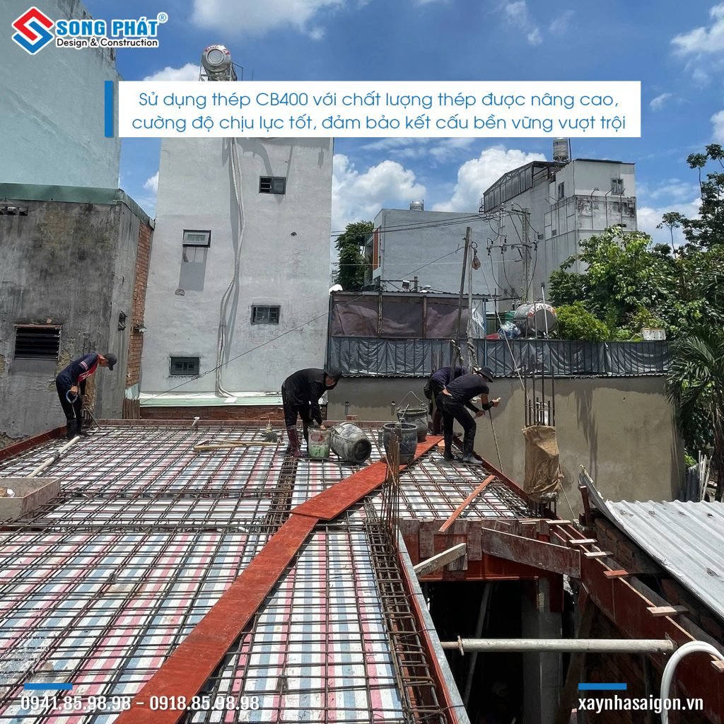 15/09 hoàn thiện đi thép sàn lầu 1