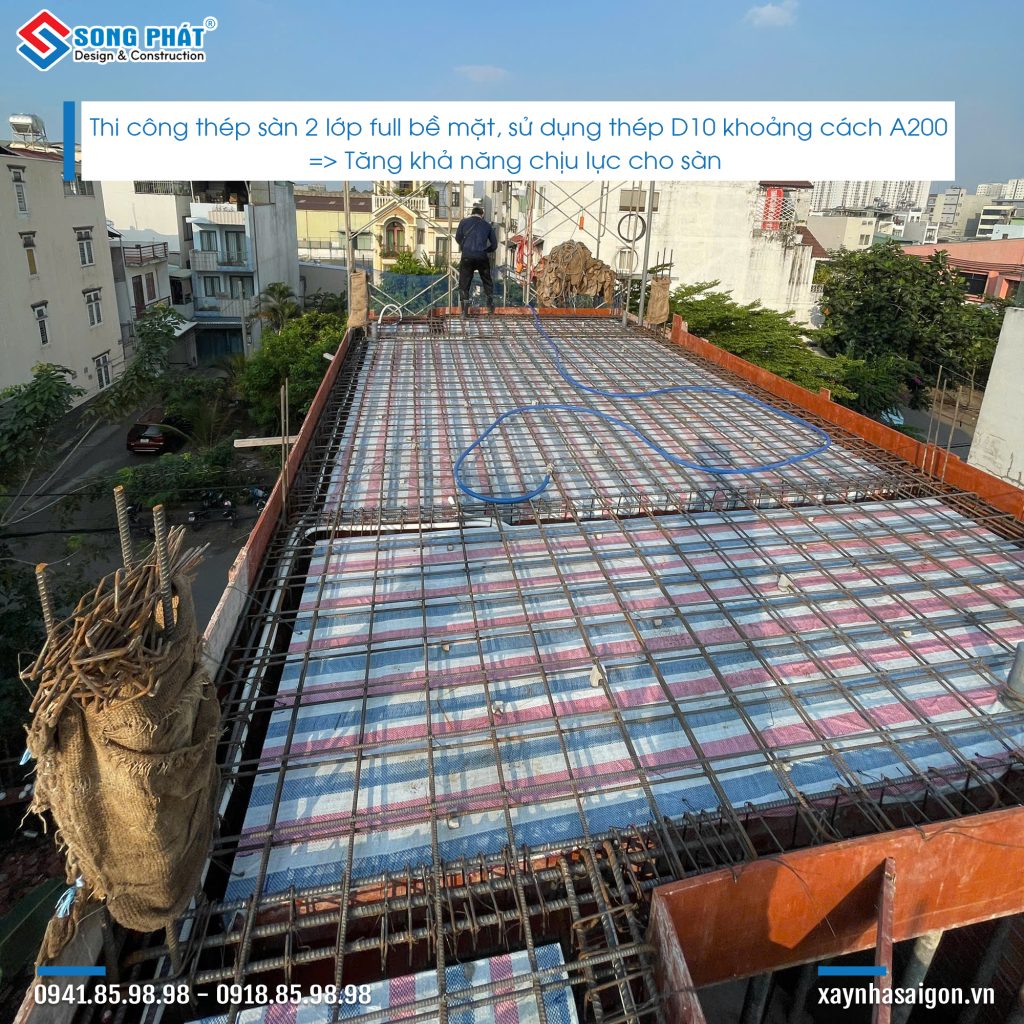 06/12 Hoàn thiện đi thép sàn sân thượng