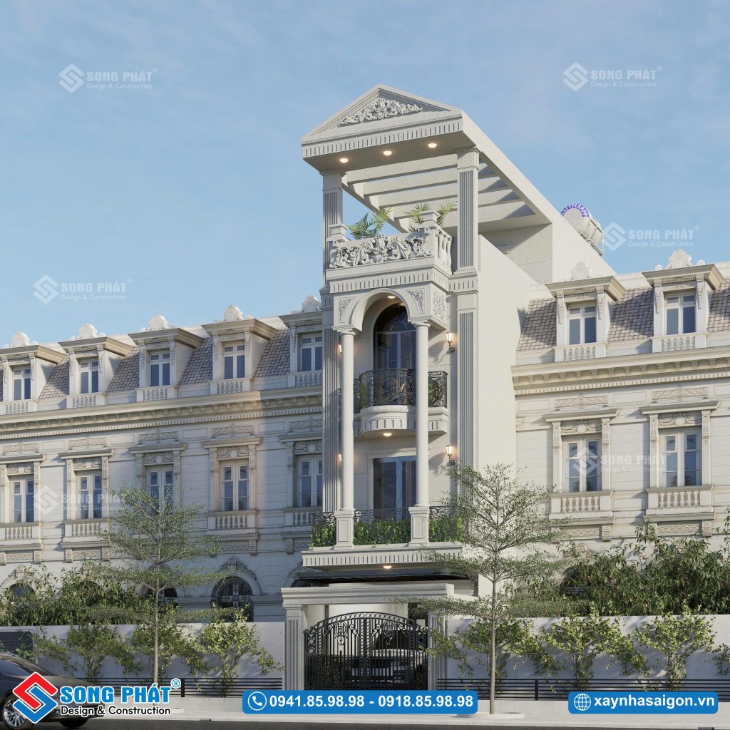 Góc nhìn nghiêng phô diễn trọn vẹn sự cân đối, tinh tế và sức cuốn hút từ từng chi tiết kiến trúc
