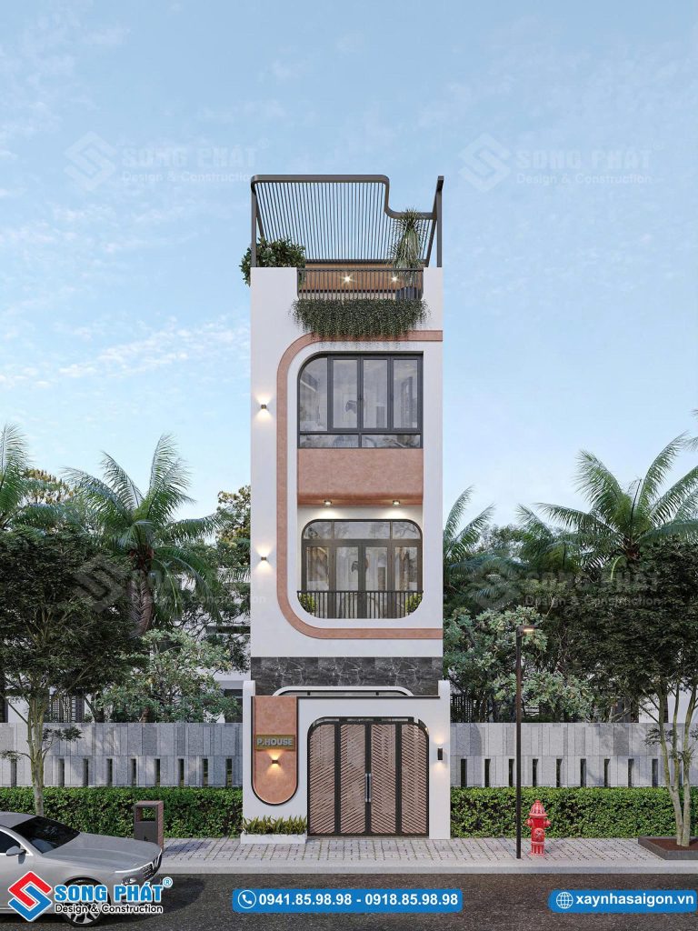 Mặt tiền mẫu nhà 1 trệt 2 lầu 52m2 – Thiết kế hiện đại, tinh tế và đầy sức sống giữa lòng Quận 11.