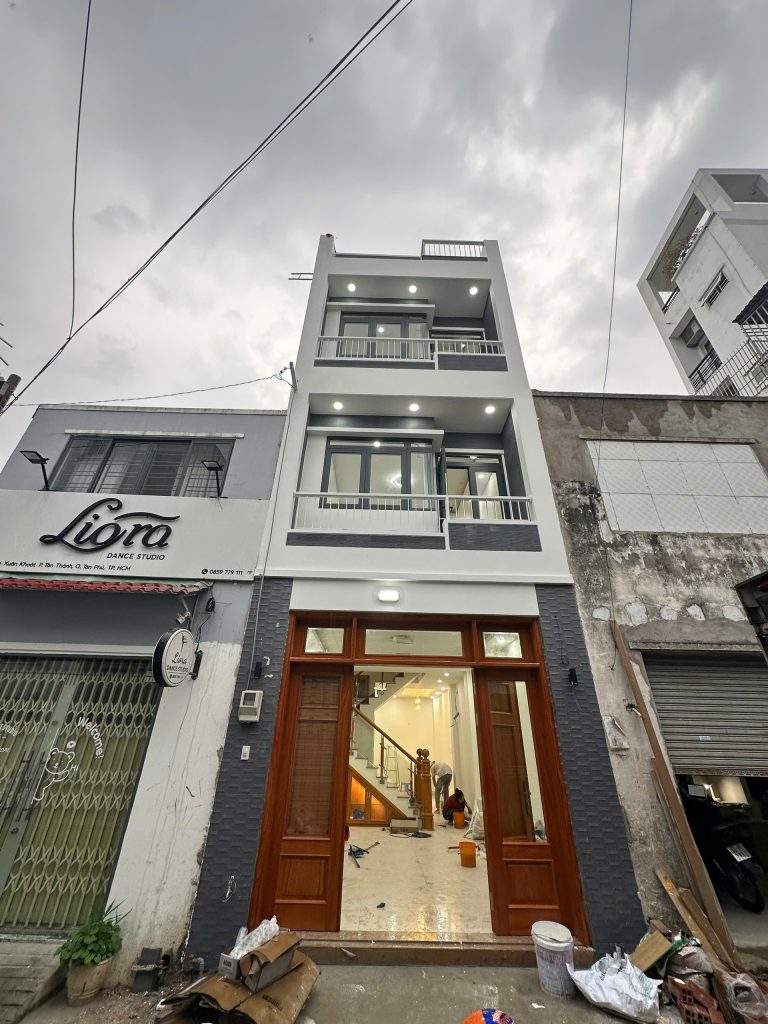 Mặt tiền nhà anh Dũng hoàn thiện giống phối cảnh