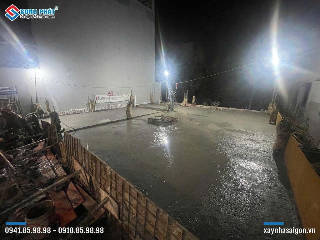 10/01 Hoàn thiện đổ bê tông móng – sàn trệt