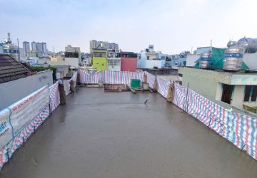10/03 Đổ bê tông sàn sân thượng