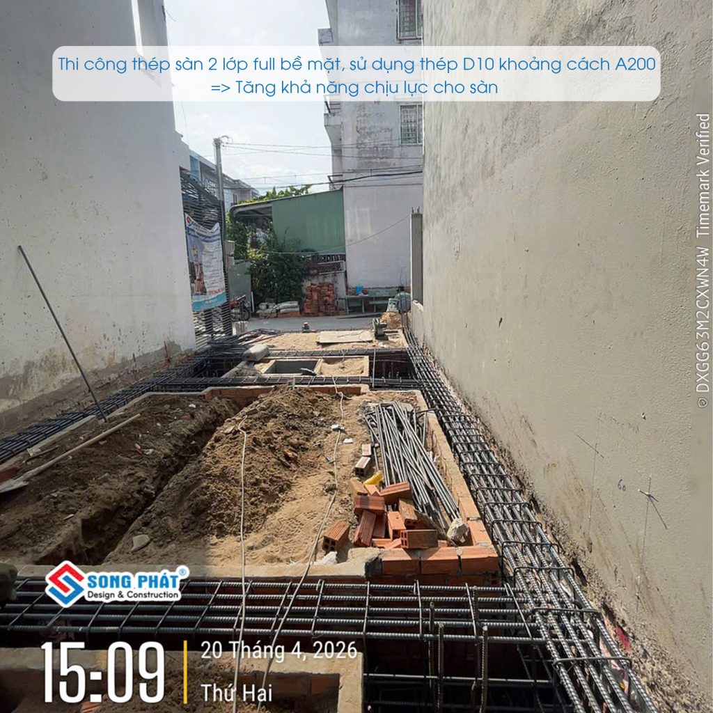 20/04 Đi thép giằng móng