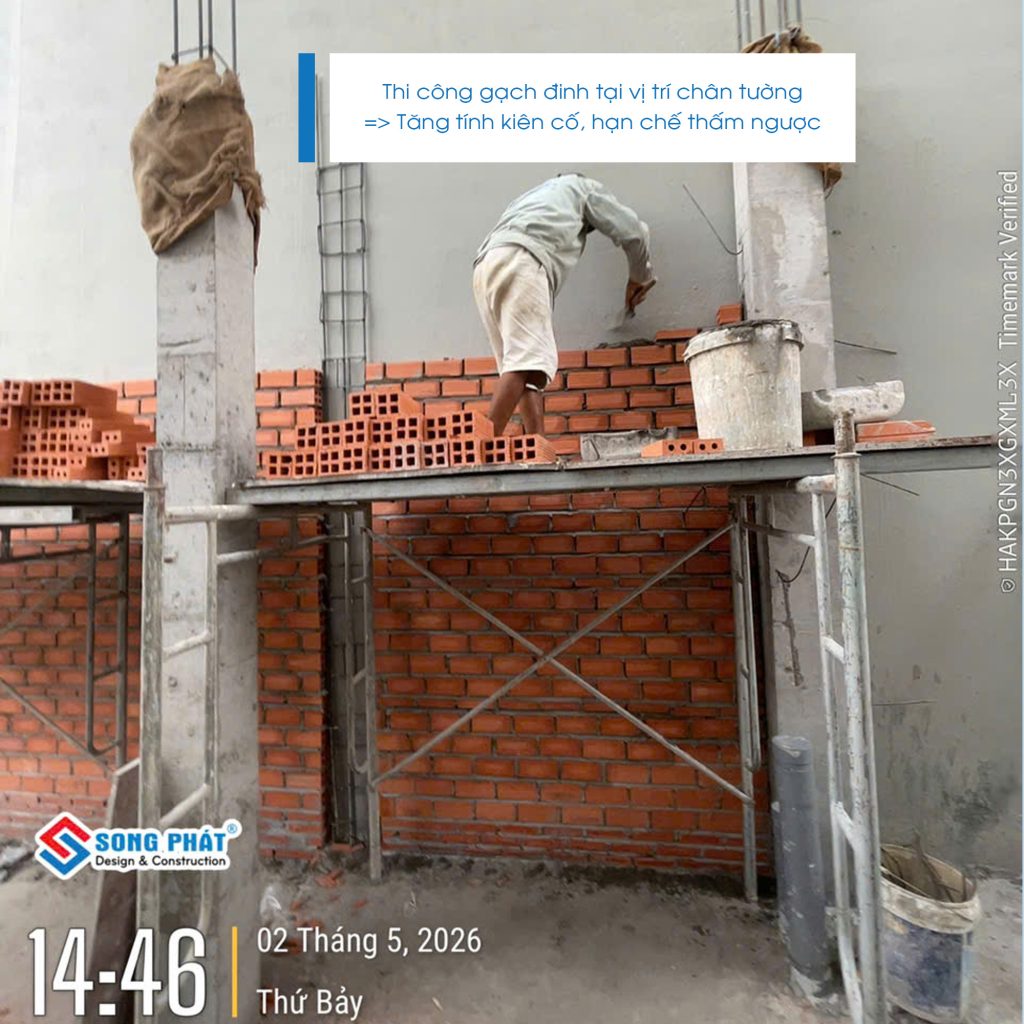 02/05 Xây tường bao tầng trệt