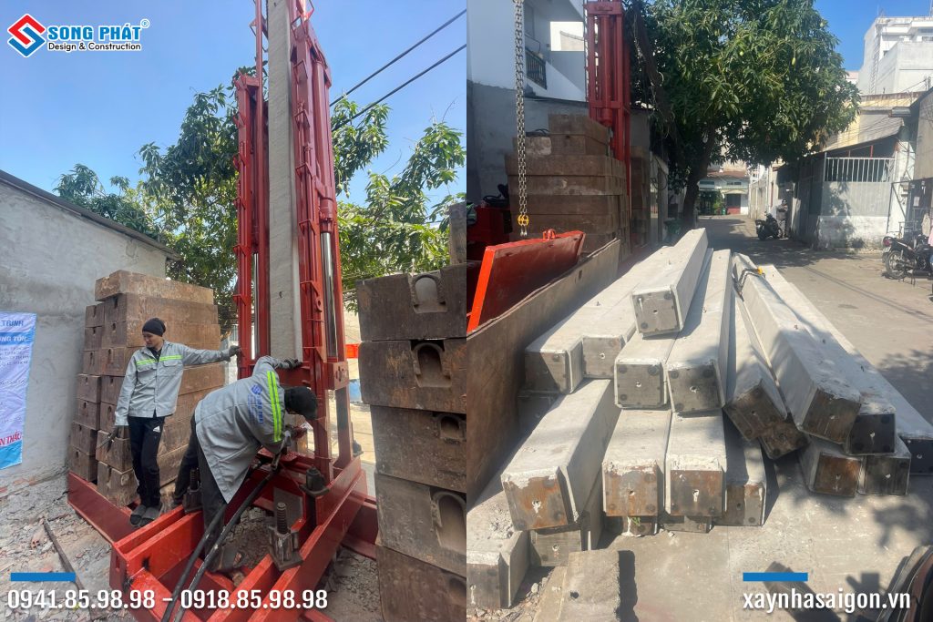 11/03 Thi công ép cọc tải cho toàn bộ công trình