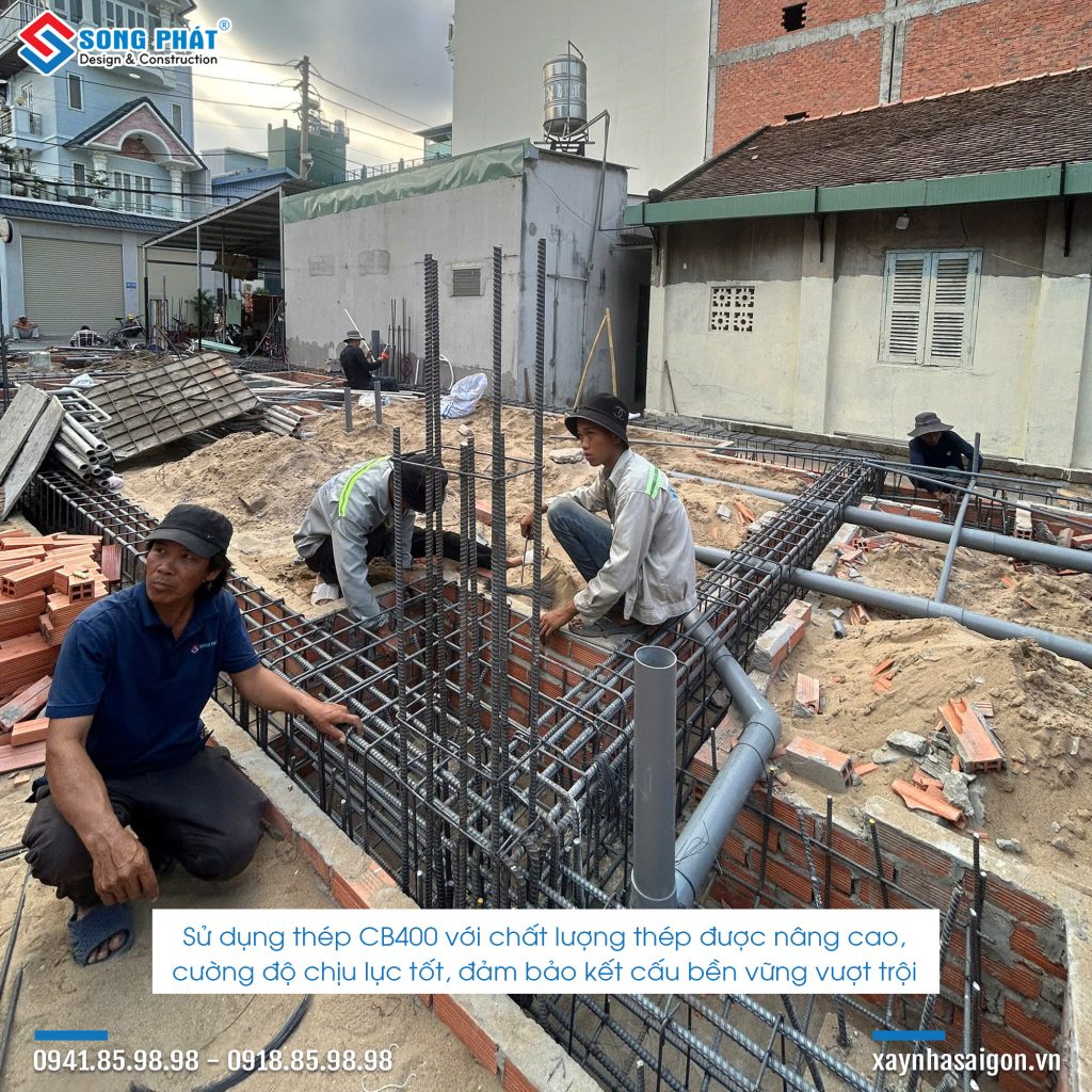 13/04 Hoàn thiện đi thép móng - giằng móng