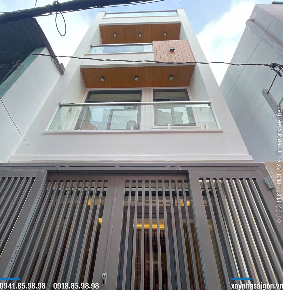 Mặt tiền công trình hoàn thiện giống với bản vẽ 3d.