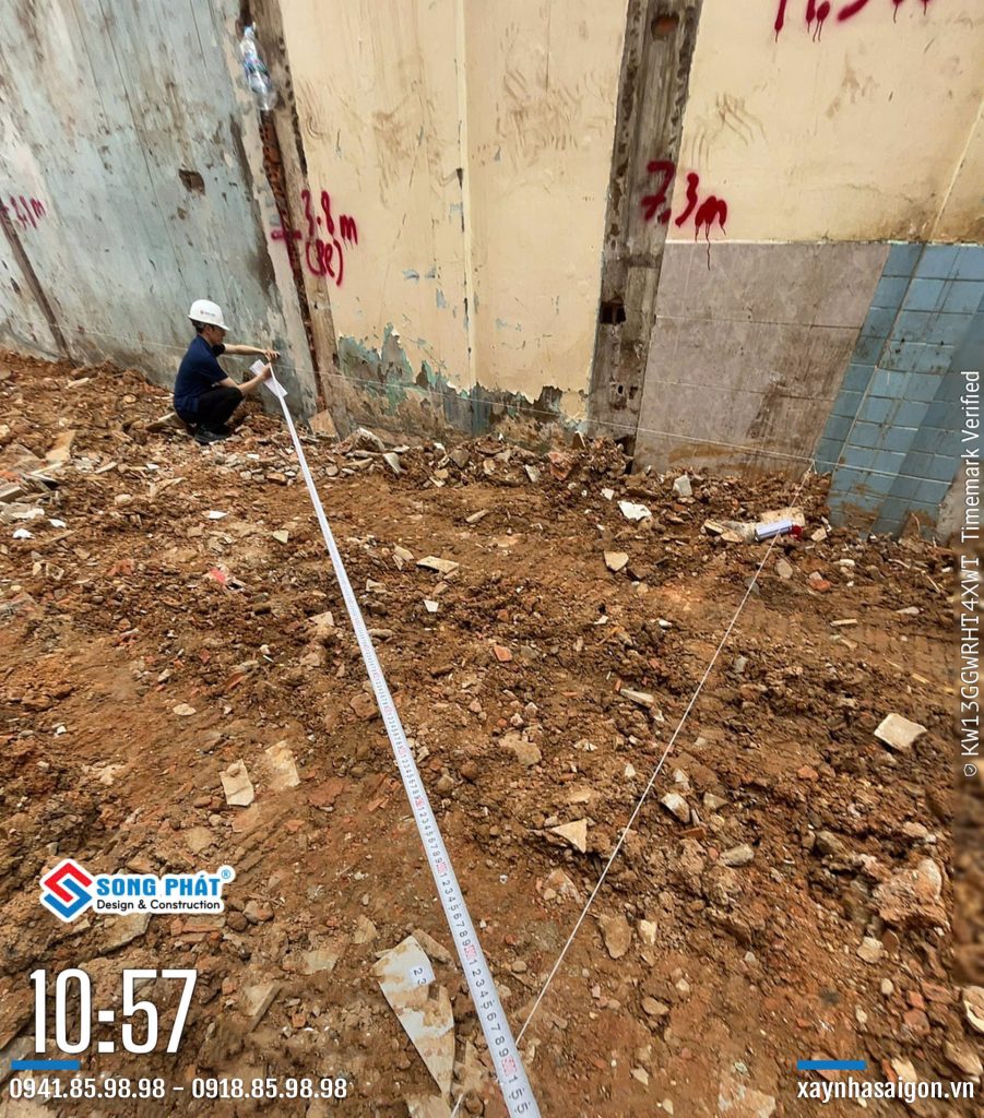 03/07 Kỹ sư Song Phát định vị công trình.