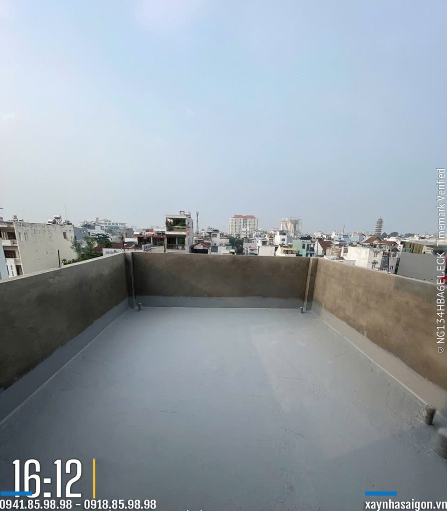 19/09 vệ sinh chống thấm sân thượng.