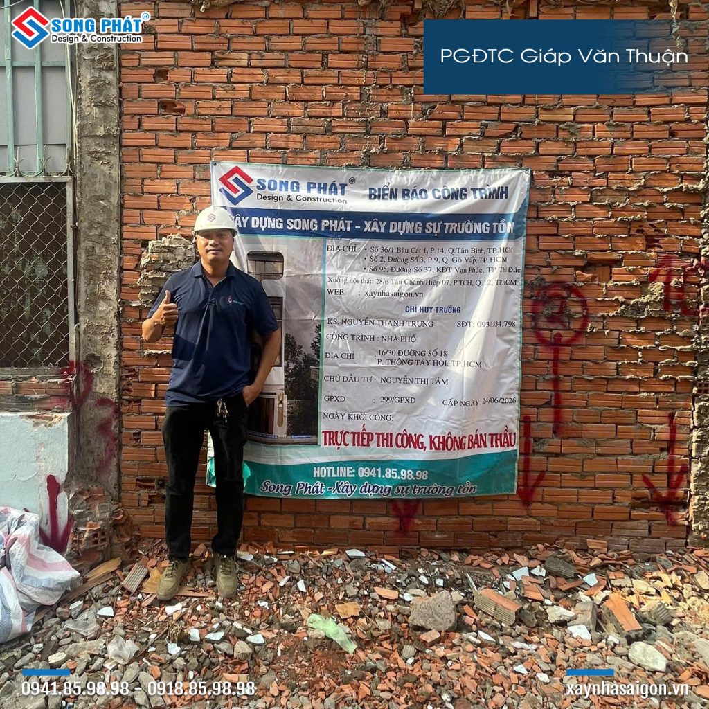 PGĐTC Song Phát trong buổi khởi công công trình.
