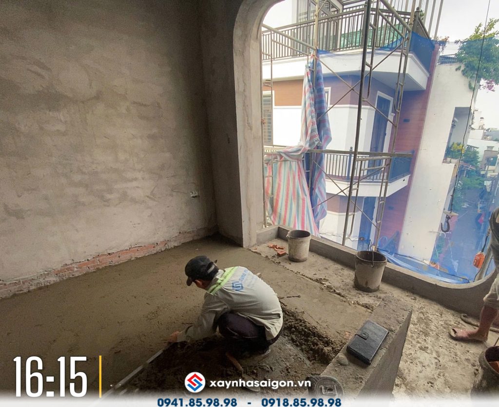 09/09 cán nền phỏng ngủ phía trước lầu 2.
