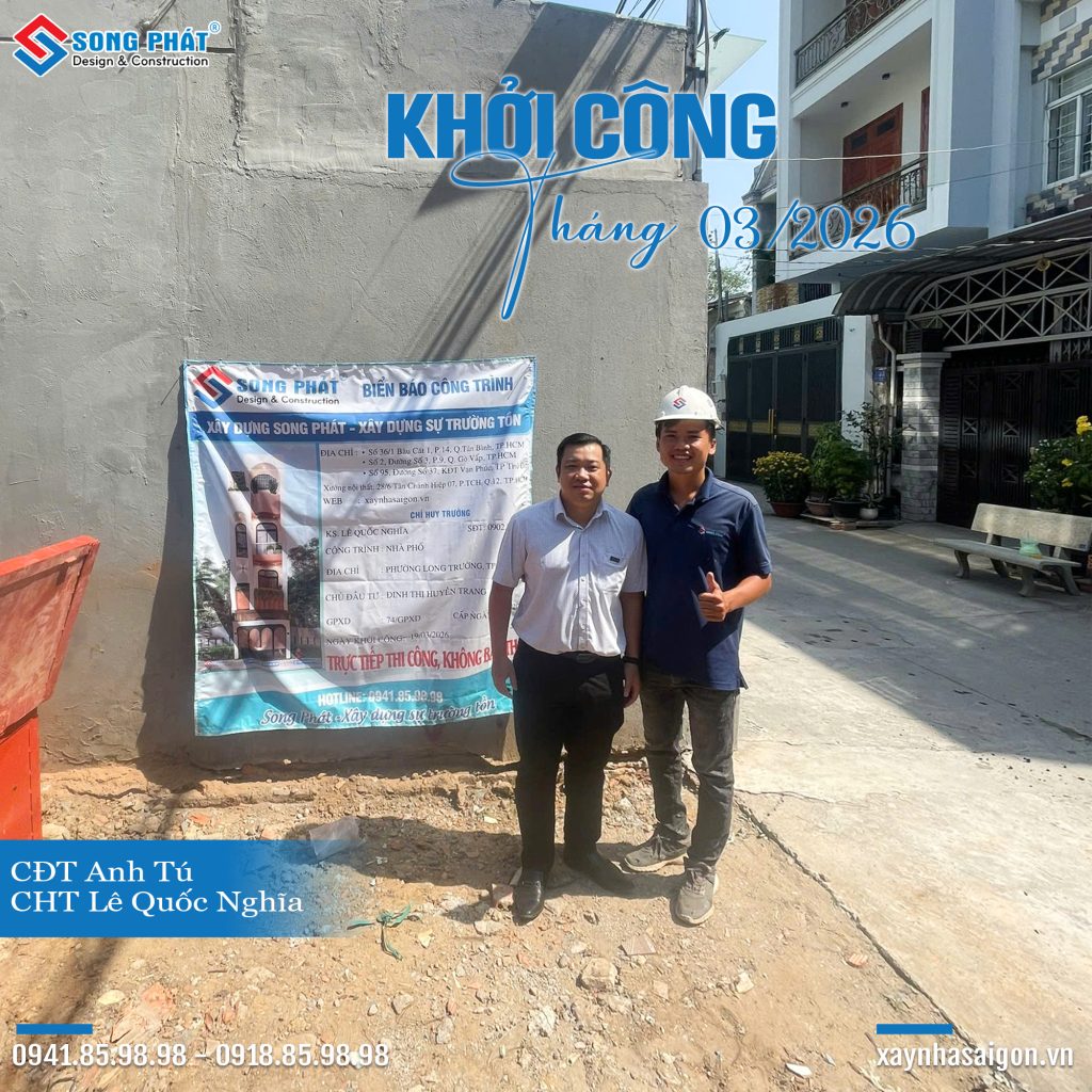 19/03 Khởi công nhà anh Tú - Thủ Đức 