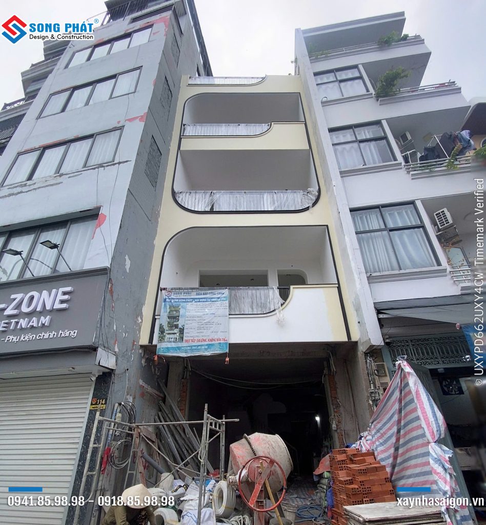 Mặt tiền công trình chị Ý ngày 27/05.