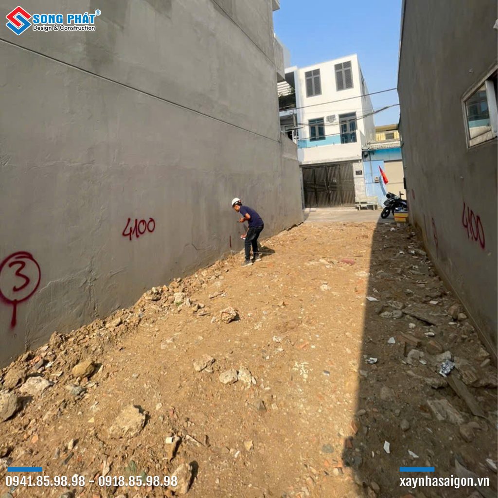 Tiến hành định vị công trình