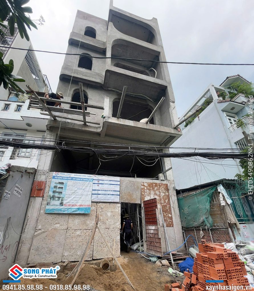 02/06 Mặt tiền công trình chị Phượng sau khi tháo giáo.