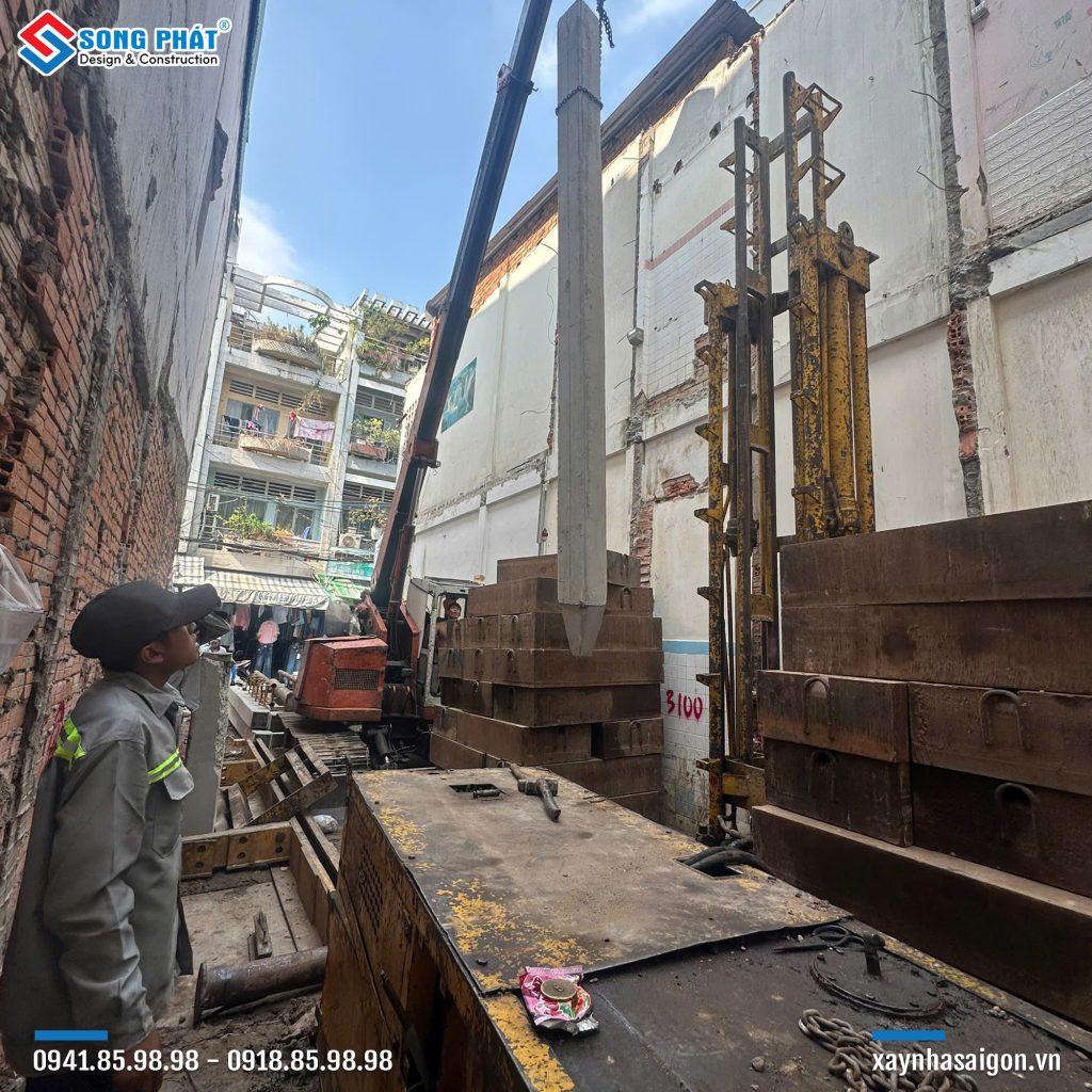 15/03 Ép cọc tải cho toàn bộ công trình