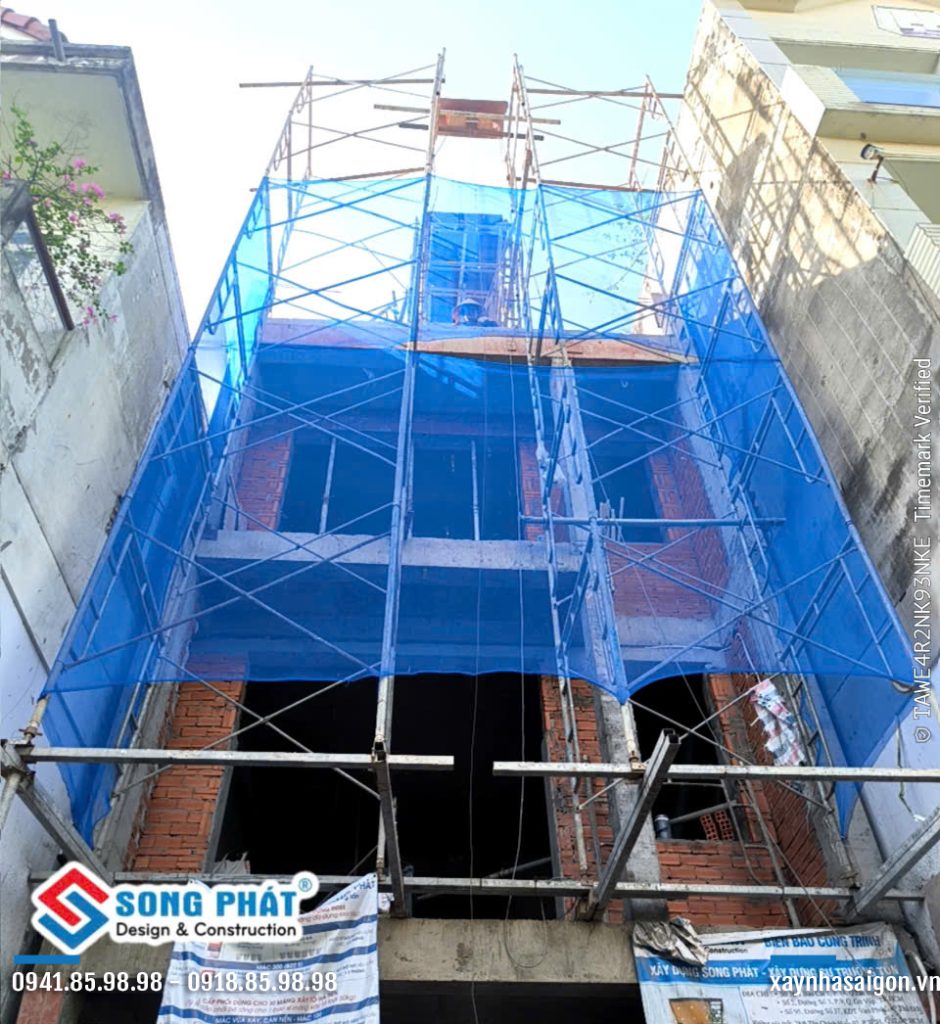 Mặt tiền công trình anh Chương ngày 06/06.