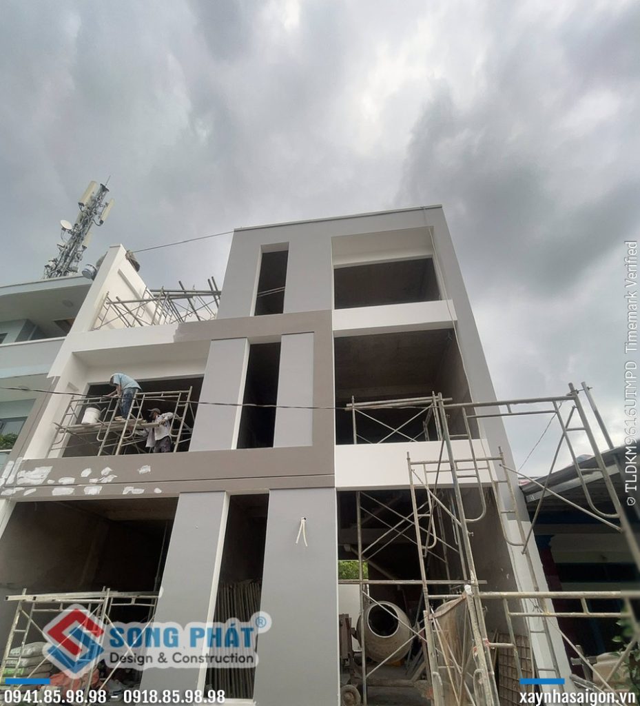 Mặt tiền côn trình chị Linh ngày 06/06.