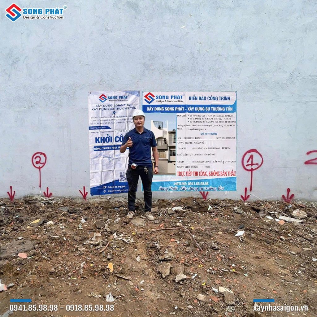 06/05 khởi công công trình anh Dũng.