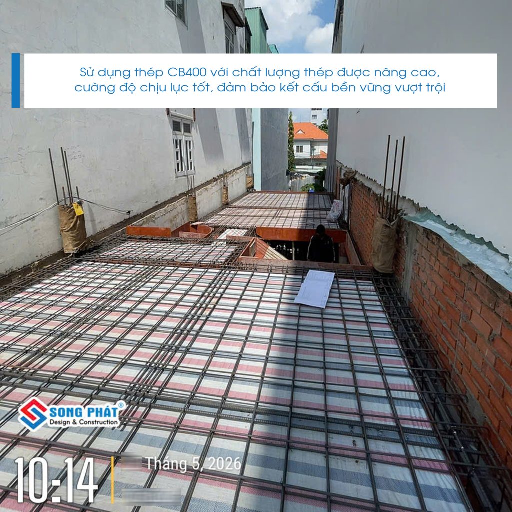 23/05 hoàn thiện đi thép sàn lầu 1
