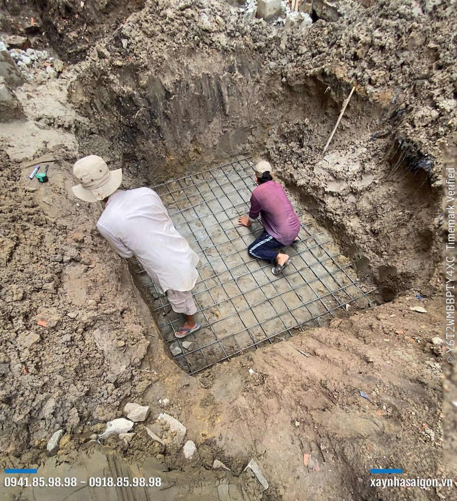 11/06 lăm le, chỉnh sửa hố móng.