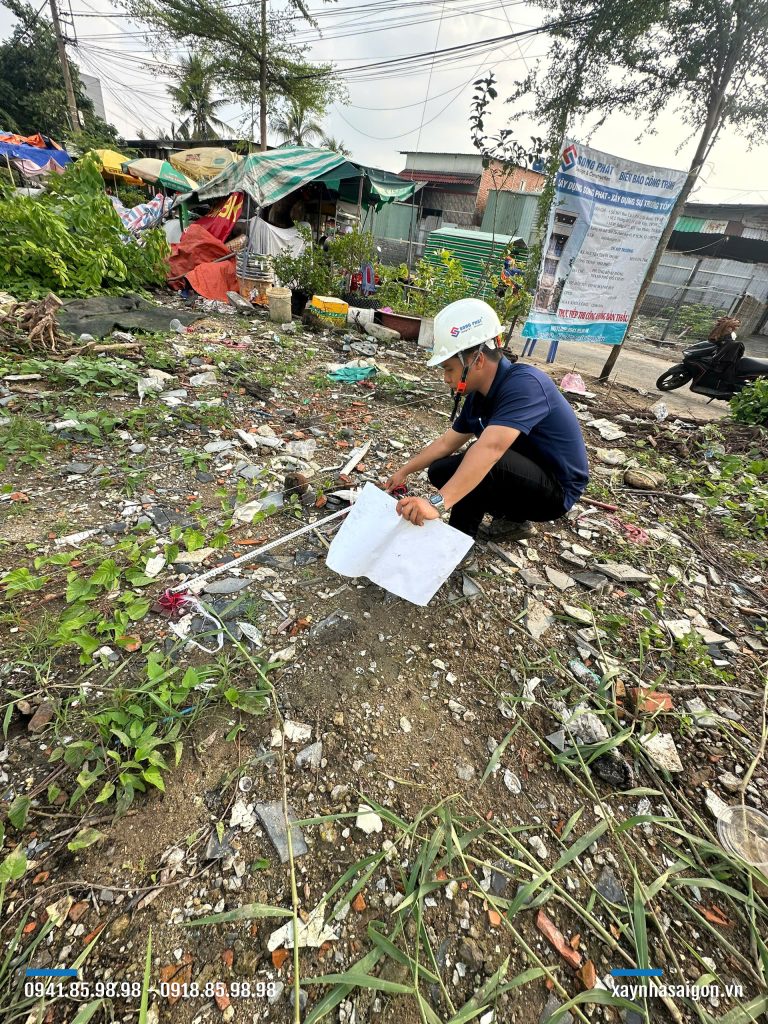 12/06 kỹ sư Song Phát định vị công trình.