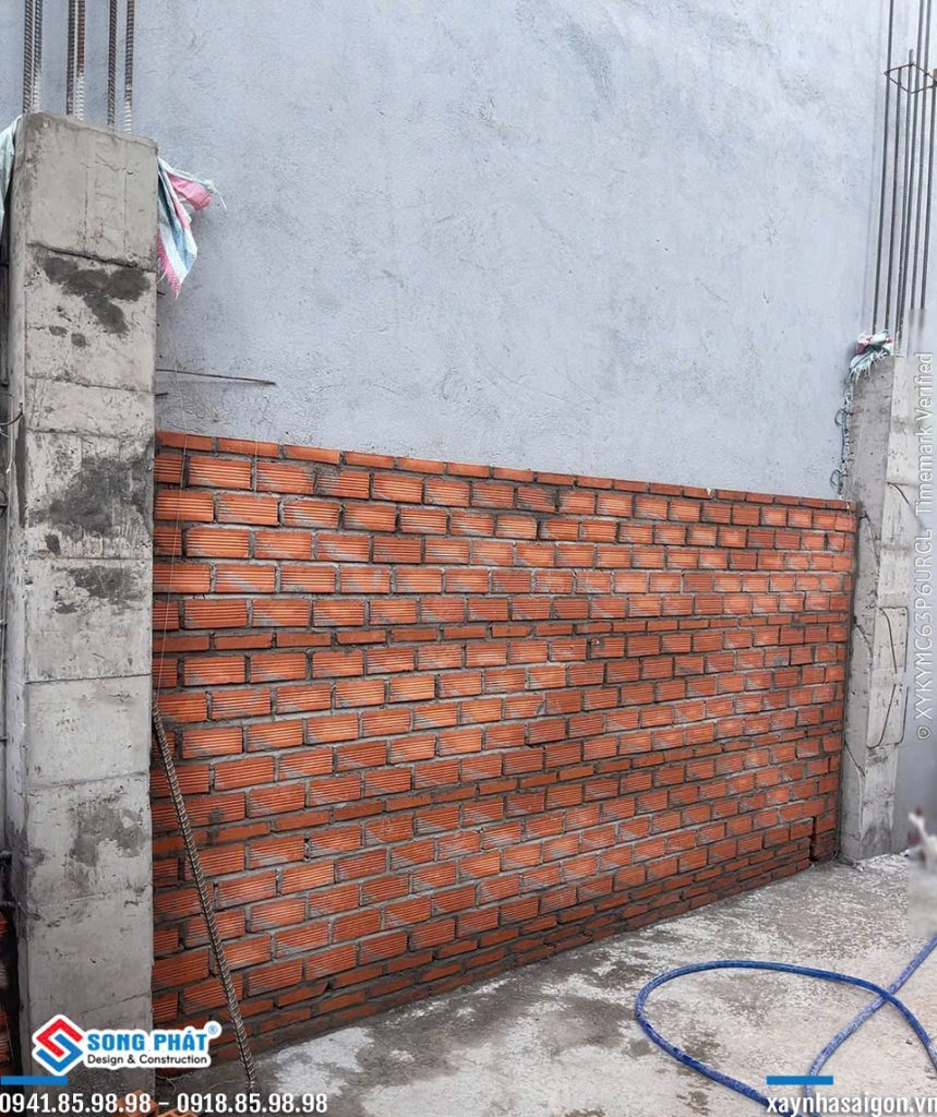15/06 xây tường bao trệt.