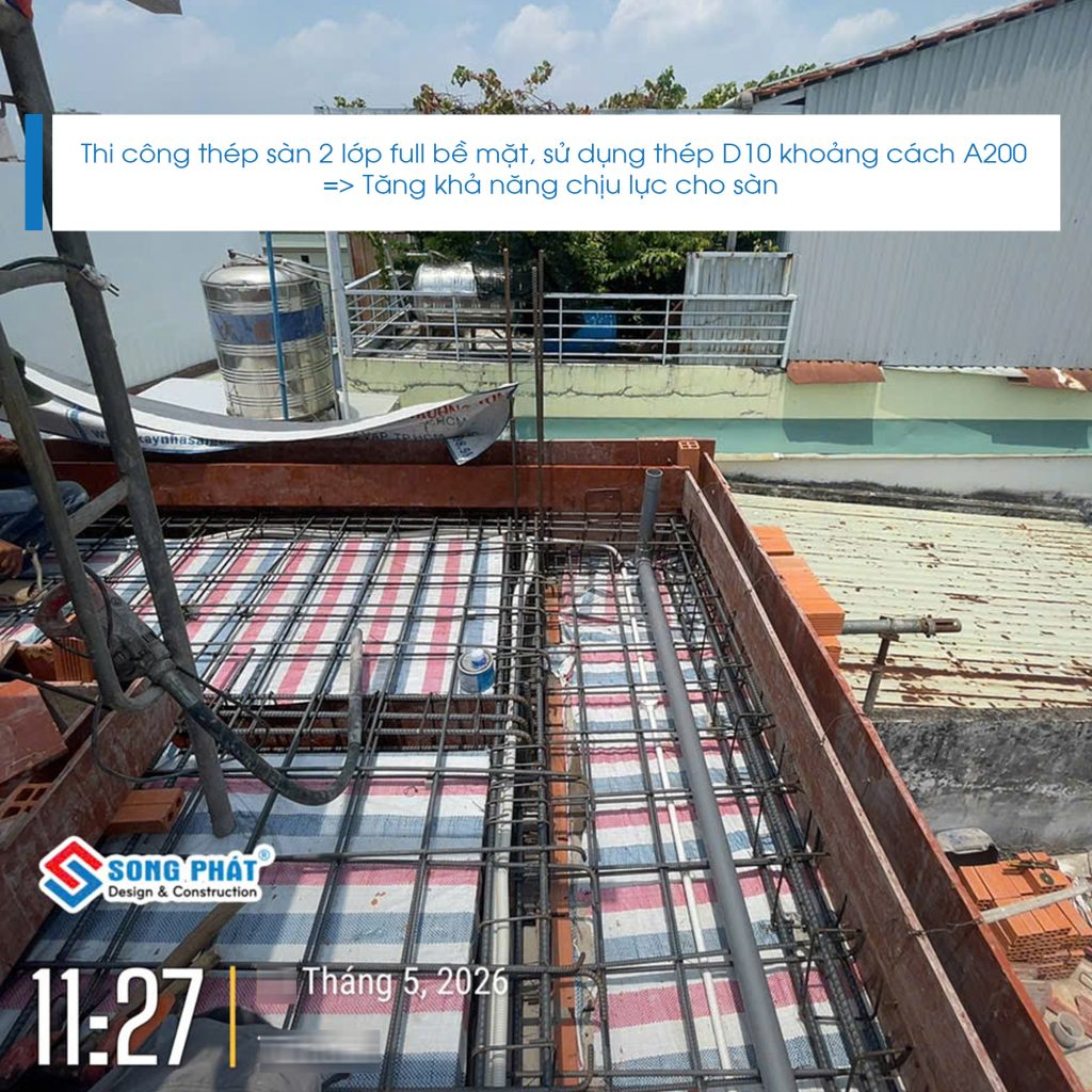 11/05 Hoàn thiện đi thép sàn mái