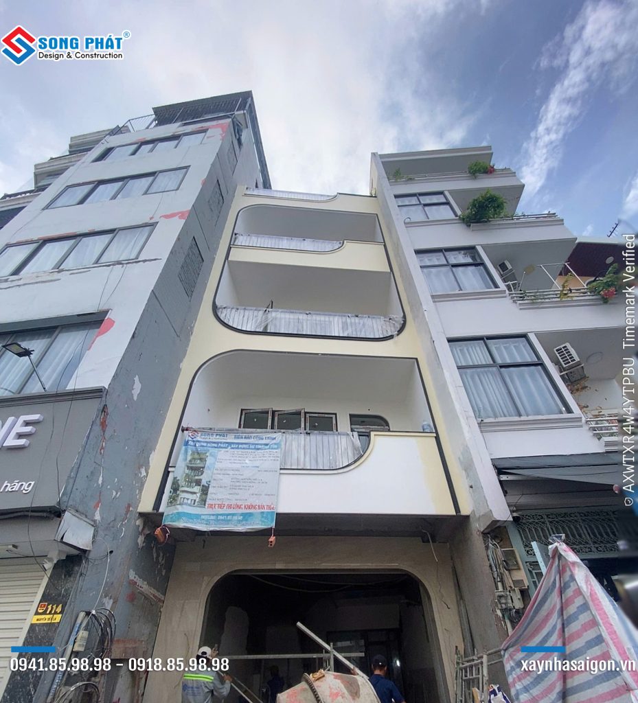 Mặt tiền công trình chị Ý 17/06.