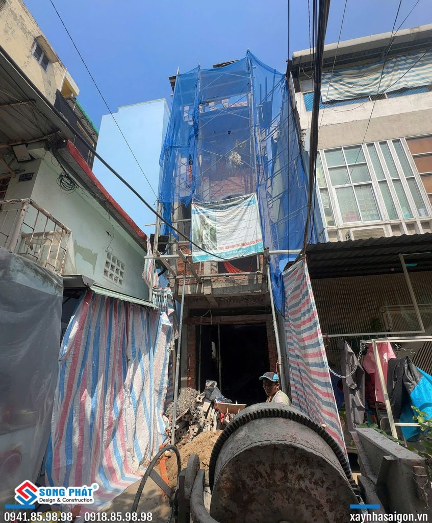 Mặt tiền công trình chị Chi ngày 17/06.