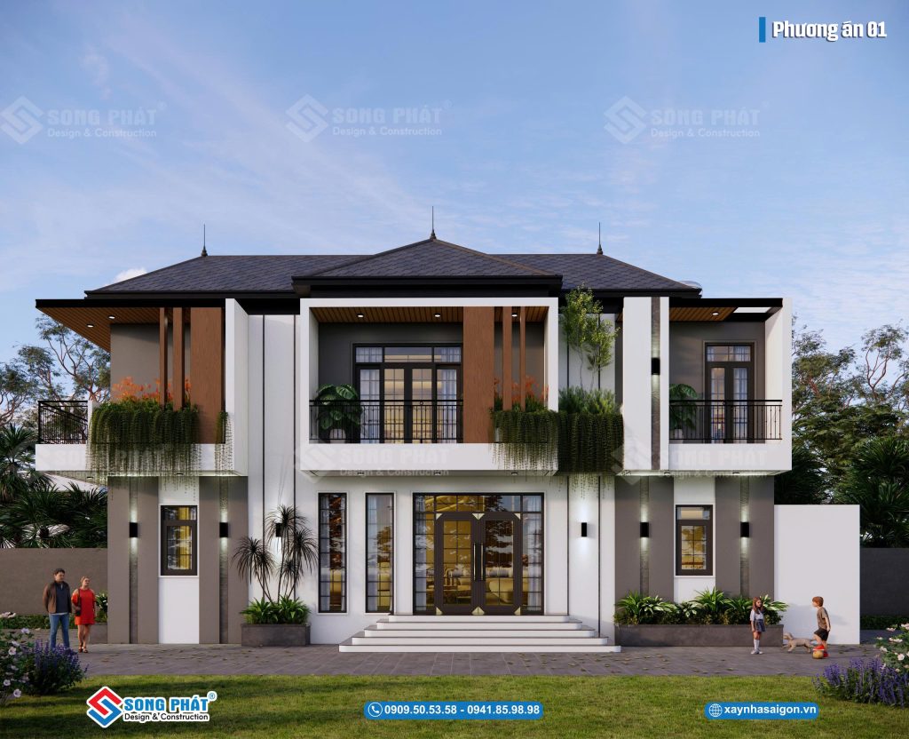 Phương án mặt tiền nhà chú Hưởng đã chốt