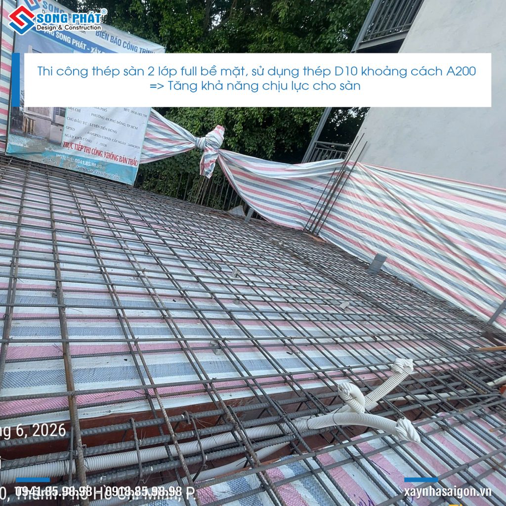 22/06 thi công thép sàn lửng.
