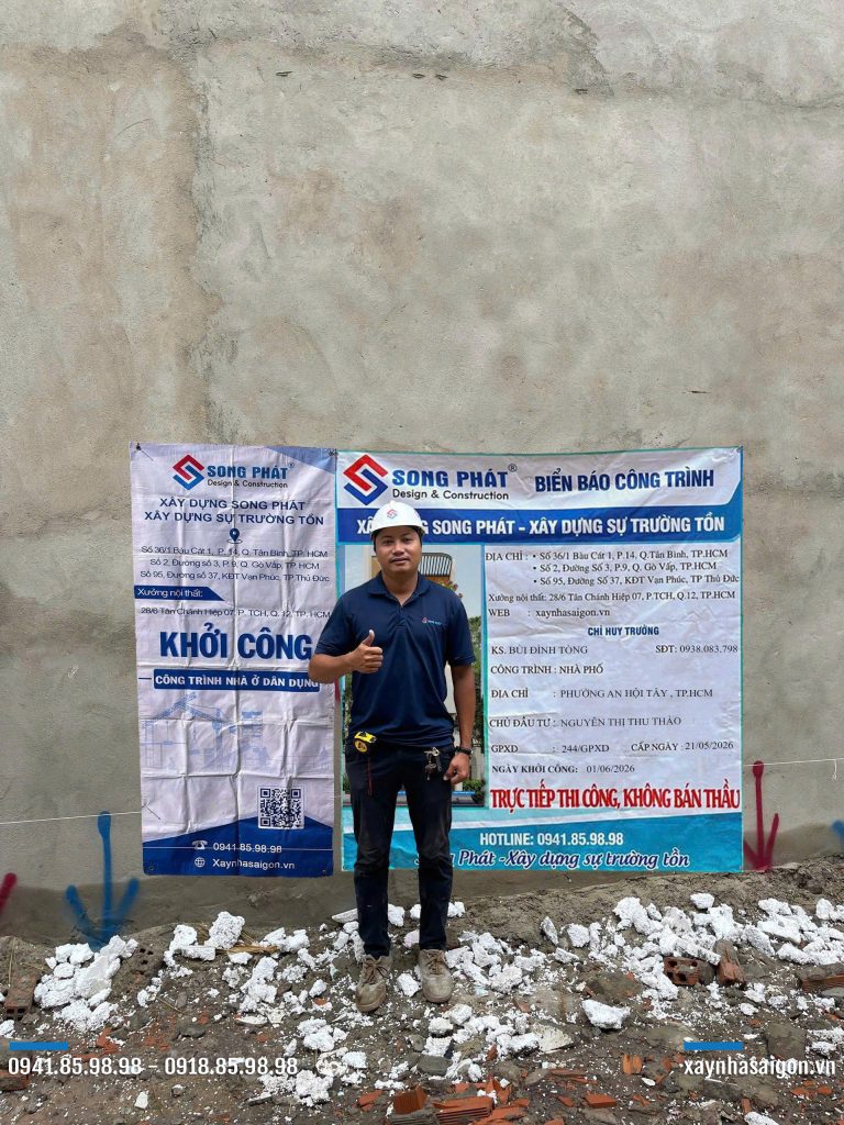 30/05 khởi công công trình chị Thảo.