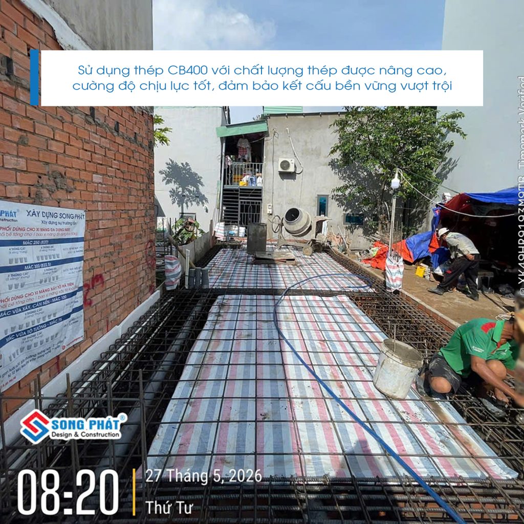 27/05 Tiến hành đi thép móng - sàn trệt 
