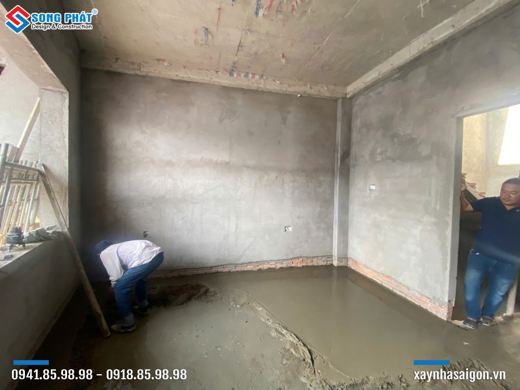 28/03 Cán nền lầu 3