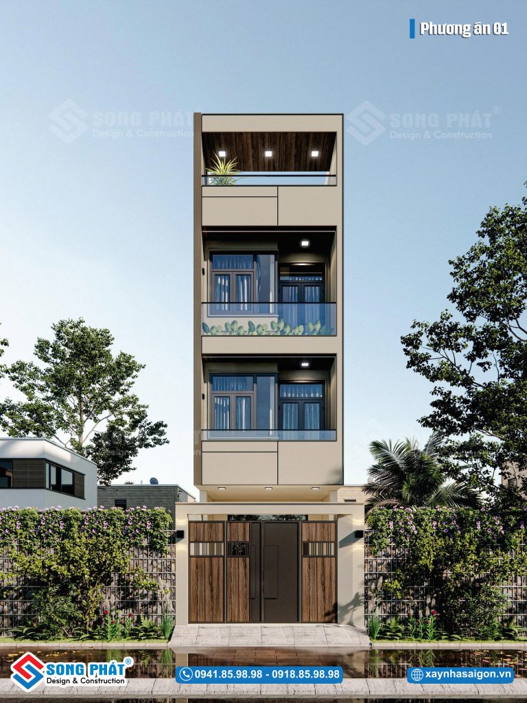 Phương án mặt tiền gia đình anh Huy đã chốt