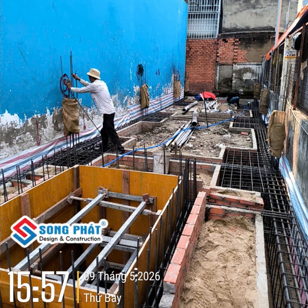 09/05 Đi thép móng – sàn trệt
