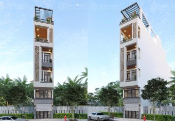 Nhà 5 tầng 395m2 - Sự bứt phá khối tích đương đại tại Bình Tân.