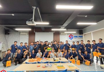 Đại gia đình Song Phát cùng đại diện Sika Việt Nam chụp ảnh lưu niệm, khép lại buổi đào tạo thành công rực rỡ.