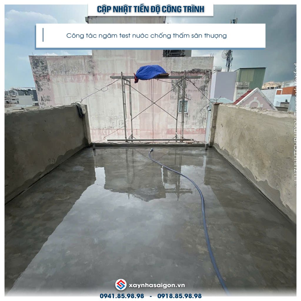 Chống thấm khu vực sân thượng.