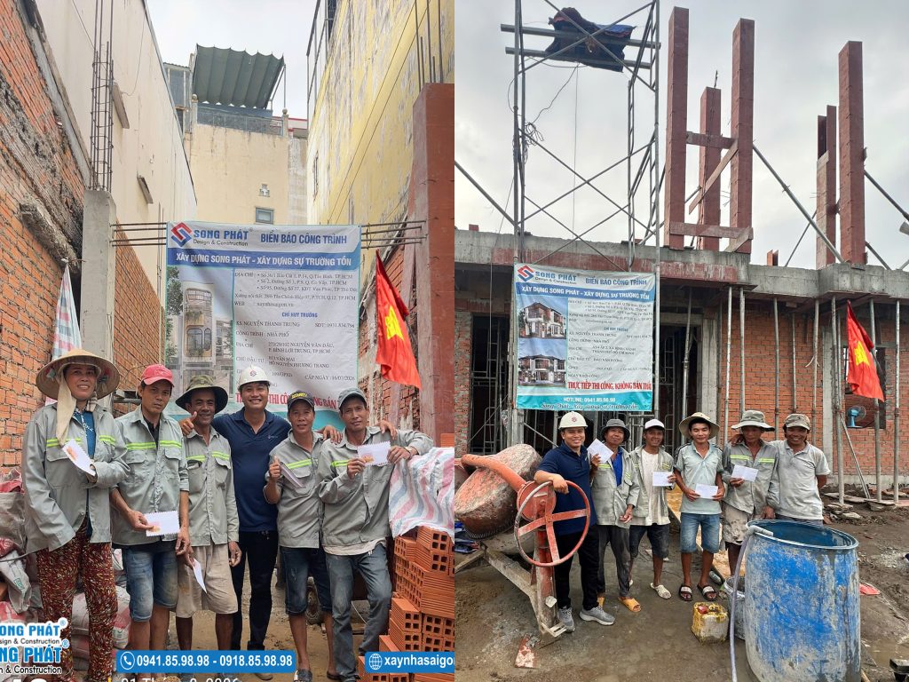 Ban chỉ huy Song Phát gửi trao món quà Lễ Quốc khánh 2/9 đến tận tay anh em thợ.